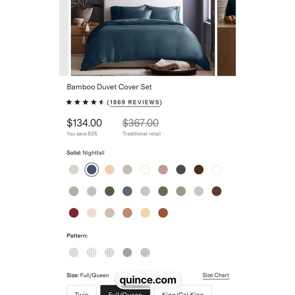 Quince bamboo duvet